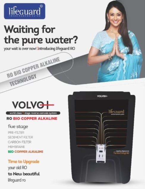 Lifeguard VOLVO+ MULTISTAGE RO+UV+TDS+COPPER ALKALINE TECHNOLOGY